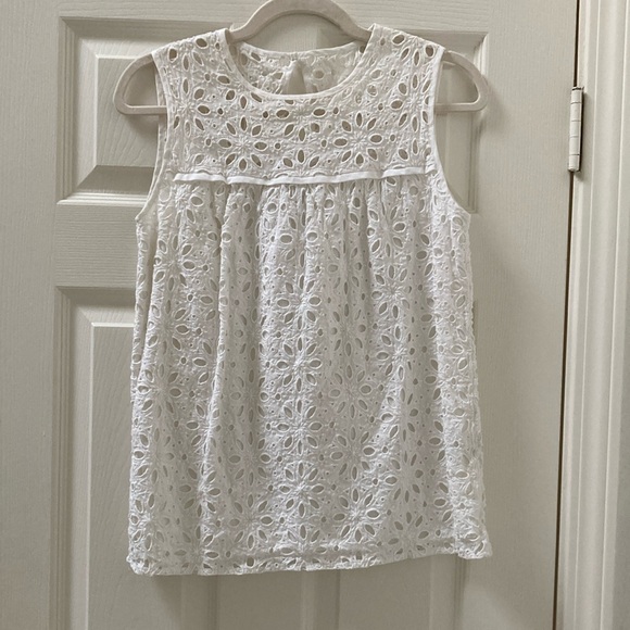 Milly Beautiful Eyelet Lace Top 4 - Picture 1 of 5